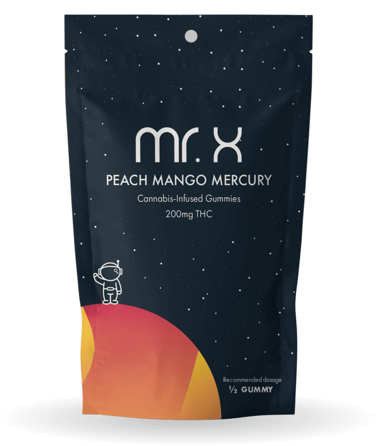 Peach Mango Mercury gummy packet